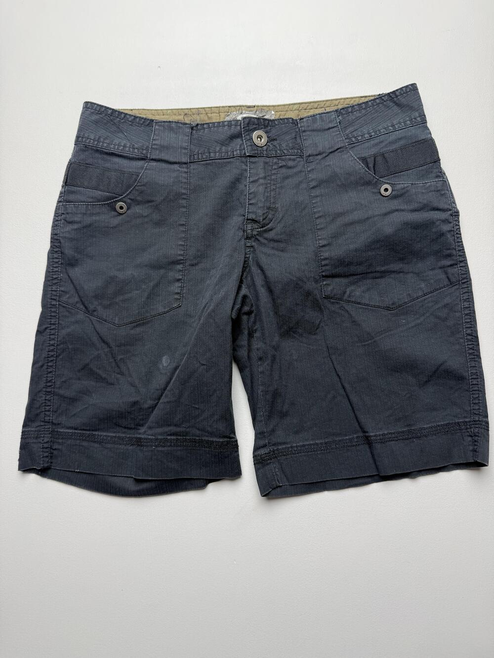 Oakley Bermuda Shorts Womens 4 Blue Pinstripe Utility 9 Inseam Casual Travel